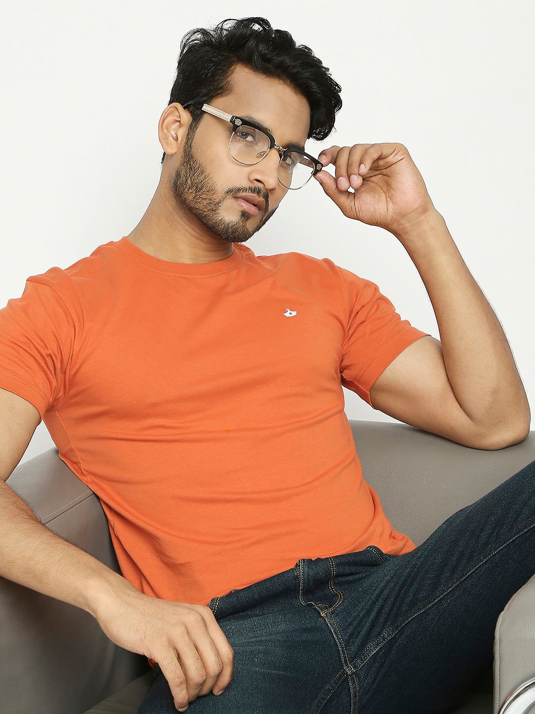 VIP Mens Rusty Colour Round Neck T-Shirt