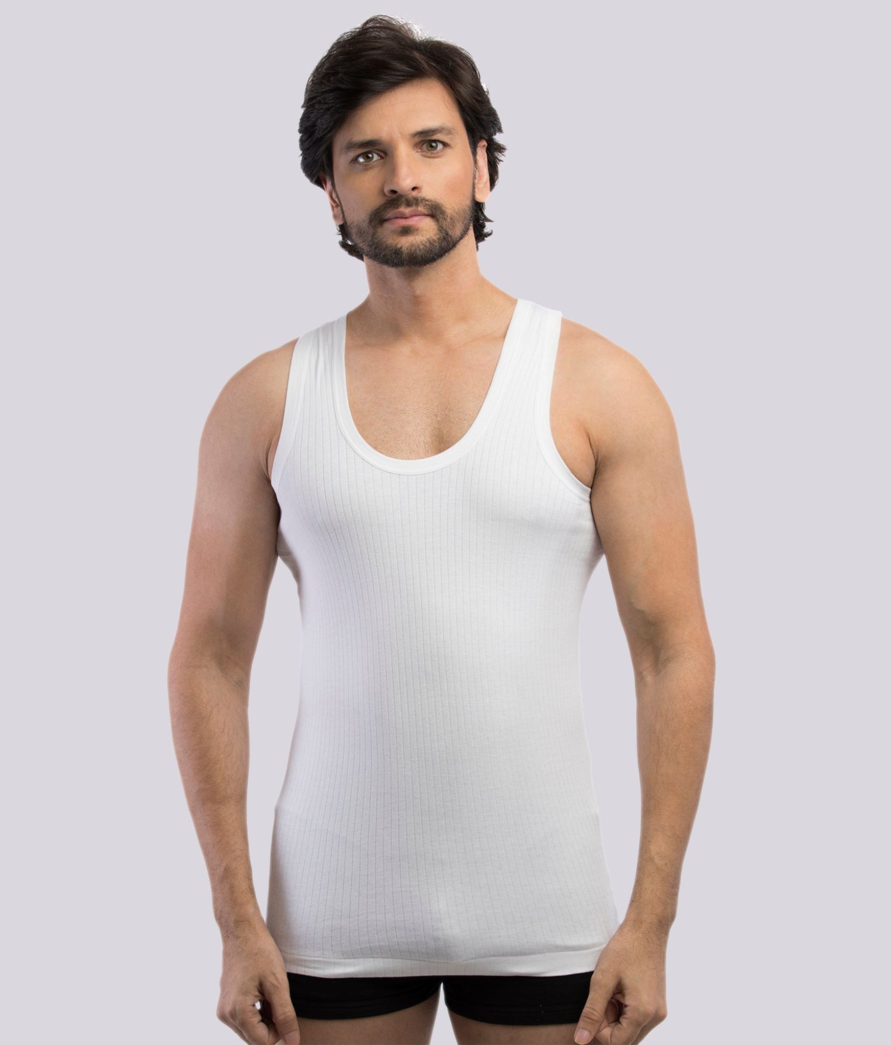 VIP Bonus Linear - 100% Combed Cotton Rib Vest For Men