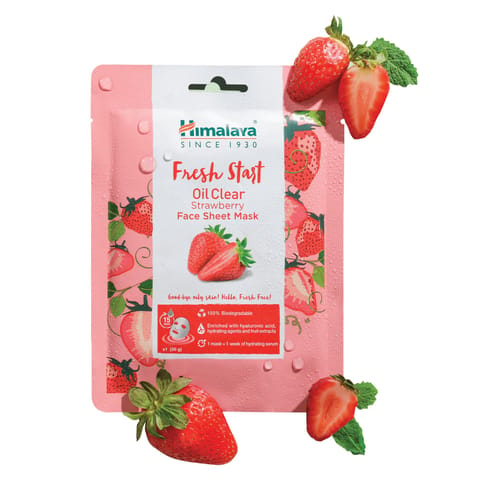 Himalaya Fresh Start Oil Clear Strawberry Face Sheet Mask-30G