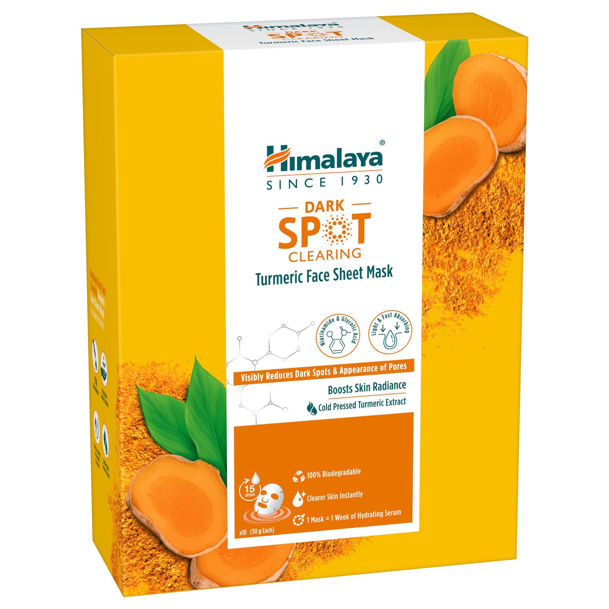 Himalaya Dark Spot Clearing Turmeric Face Sheet Mask-30G