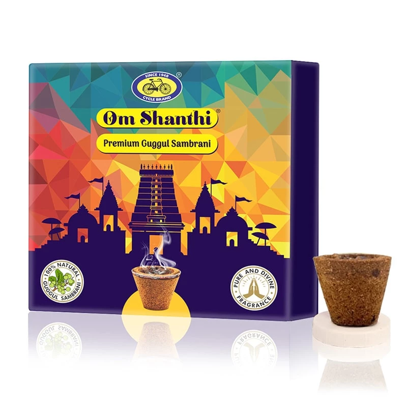 Om Shanthi Cup Sambrani 10P