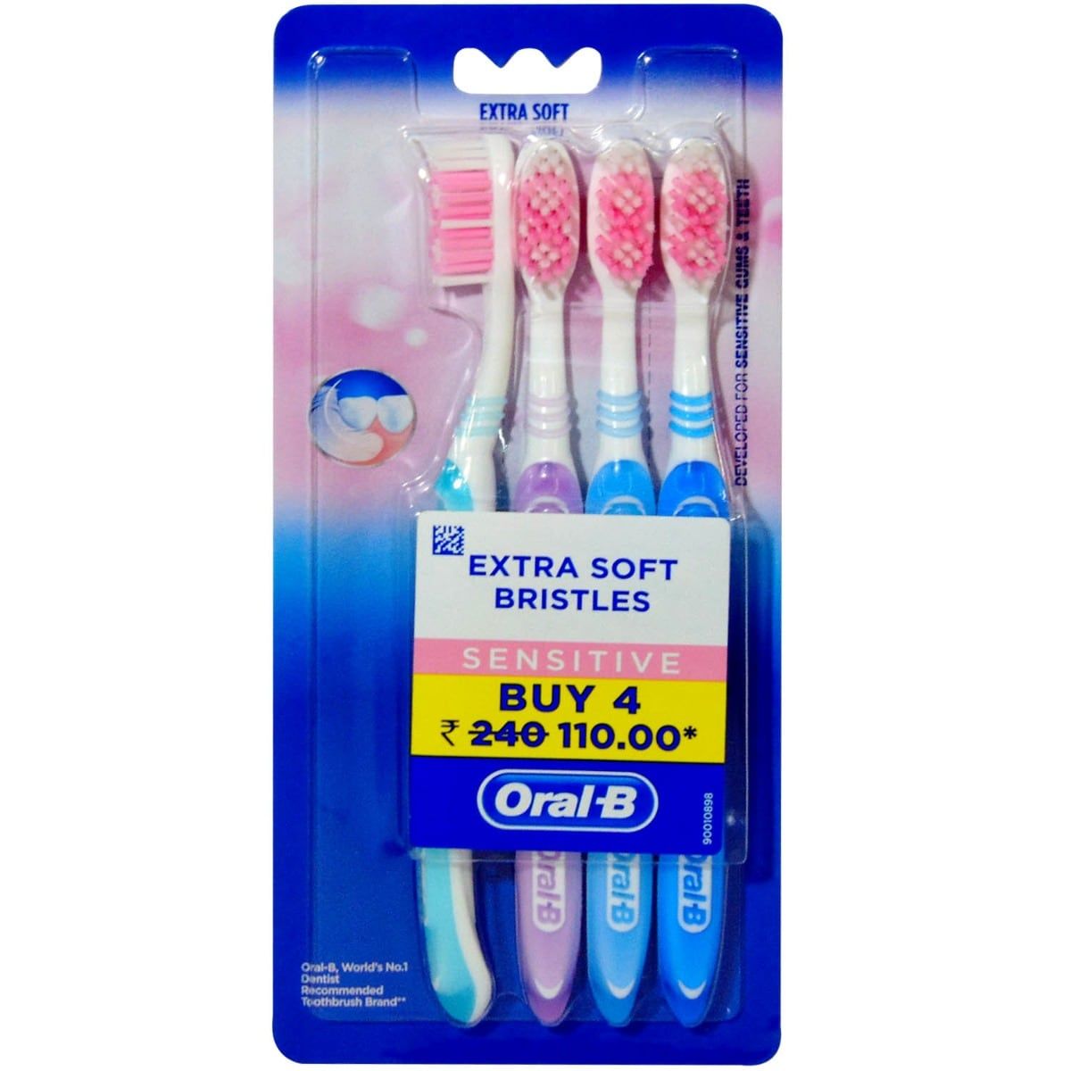 Oral B Extra Soft Sens Tooth Brush 4Pcs