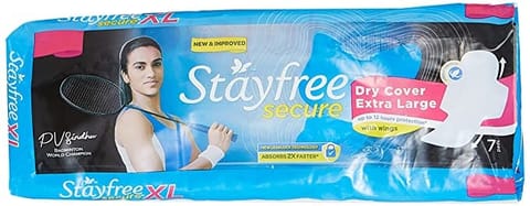 Stayfree Secure Dry Xl-6P