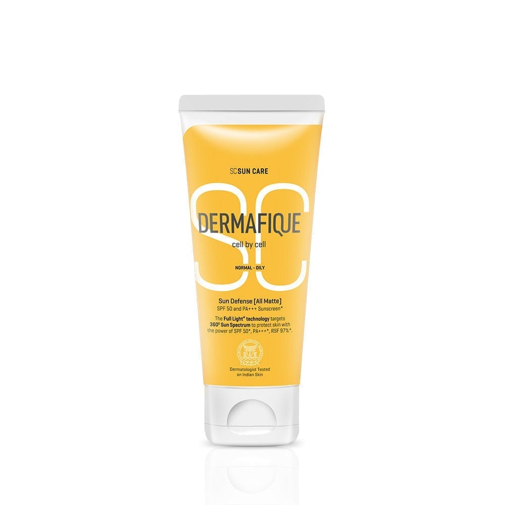 Dermafique Sun Defense All Matte Sunscreen with SPF 50 Tube pack, 50Gm