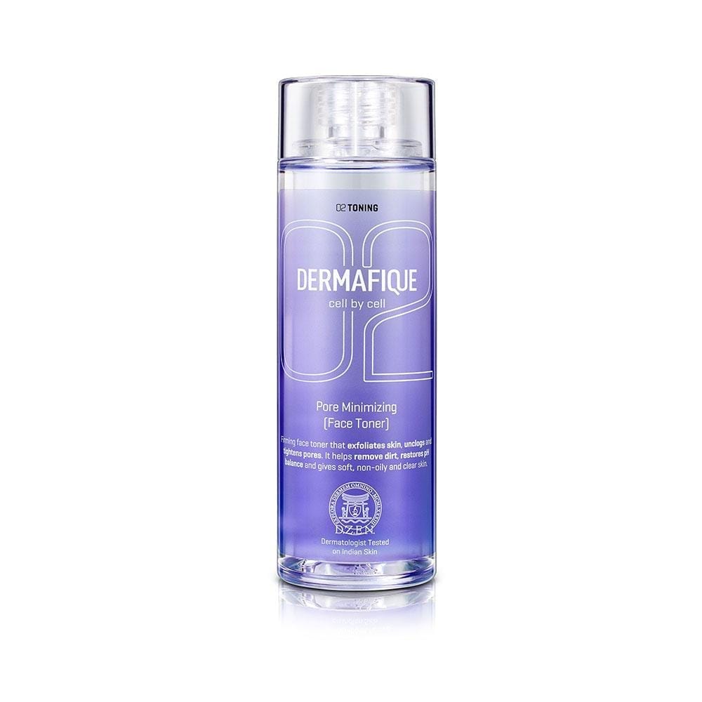 Dermafique Pore Minimizing Face Toner for All Skin Types, Tightens Pores, Exfoliates Skin, Alcohol Free, Paraben Free, Dermatologist Tested (150Ml)