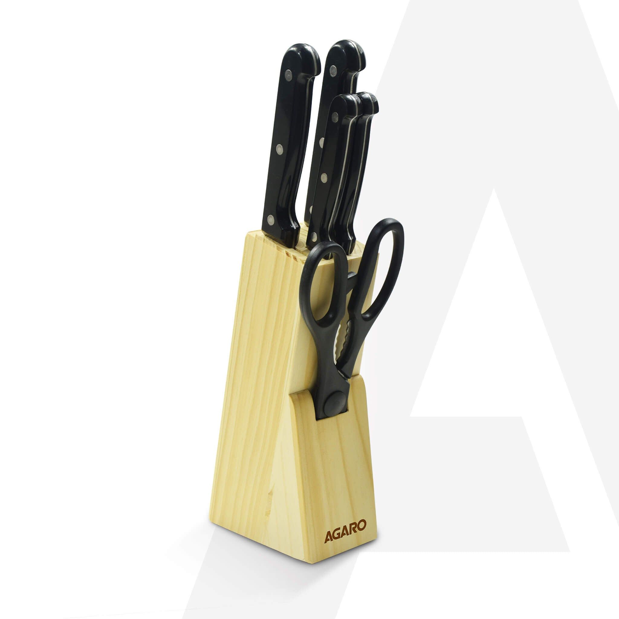 AGARO Galaxy 6in1 Knife Set SS