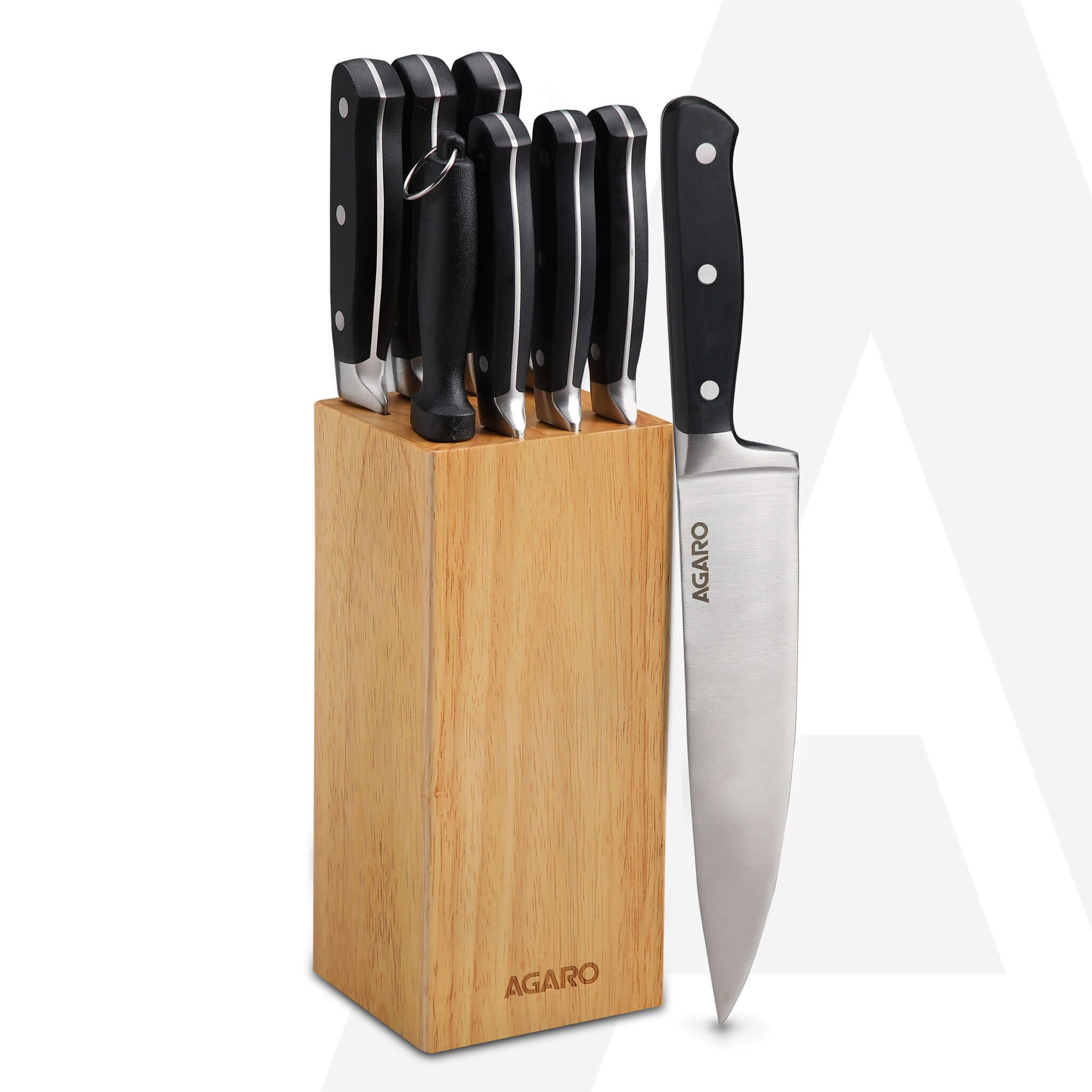 AGARO Galaxy 9in1 Knife Set SS