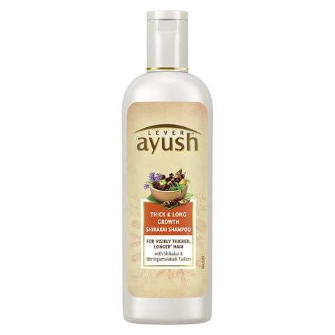 Lever Ayush Thick & Long Growth Shikakai Shampoo, 175 ml