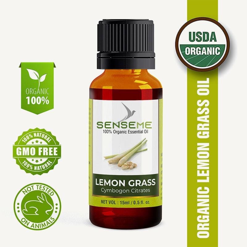 SENSEME Lemongrass Organic Oil 15 Ml