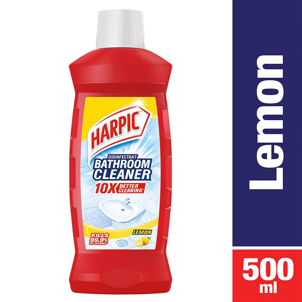 Harpic Disinfectant Bathroom Cleaner Liquid, Lemon - 500 ml