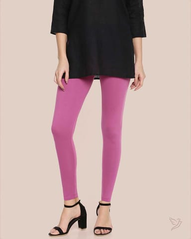 Twin Birds Women Cotton Ankle Legging - Fuchsia Violet