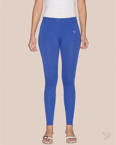 Twin Birds Women Cotton Ankle Legging - Blue Chip