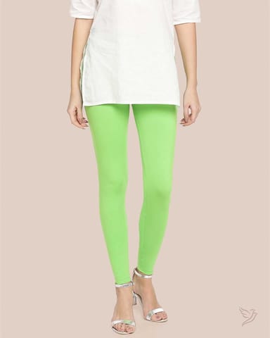 Twin Birds Women Cotton Ankle Legging - Chloro Phyll