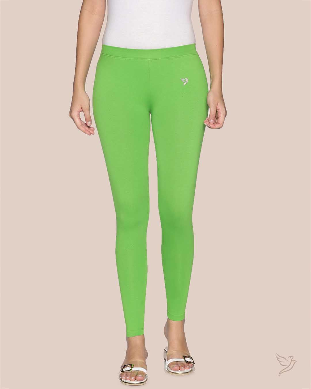 Twin Birds Women Cotton Ankle Legging - Pepper Mint