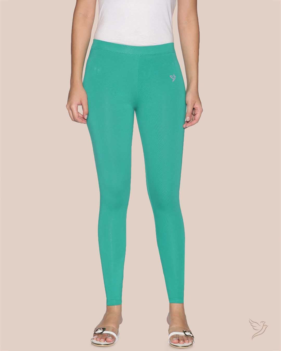 Twin Birds Women Cotton Ankle Legging - Emerald Lexus