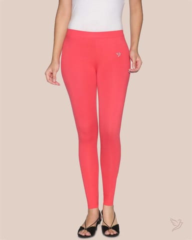 Twin Birds Women Cotton Ankle Legging - D.Pink