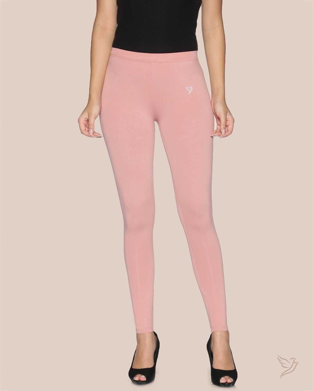 Twin Birds Women Cotton Ankle Legging - Rose Gold