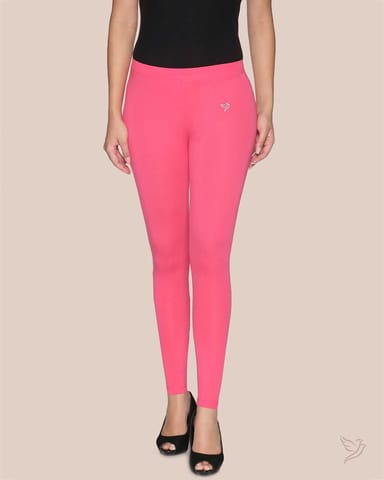 Twin Birds Women Cotton Ankle Legging - Flirty Flamingo