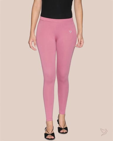 Twin Birds Women Cotton Ankle Legging - Pink Punch