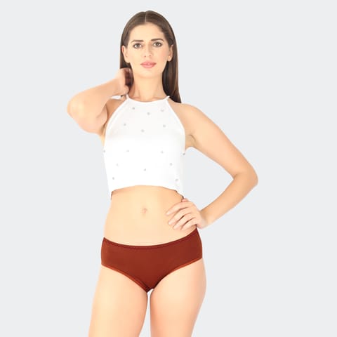 Prithvi Zigy Panties For Women Rust