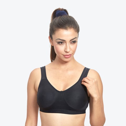 Prithvi T-Shirt  Bra For Women Black