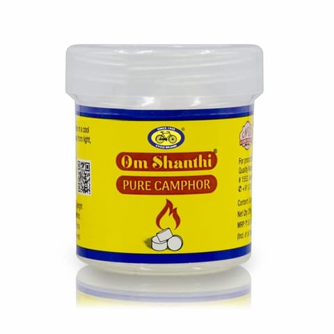 Cycle Om Shanthi Pure Camphor for Daily puja, pooja , Hawan Pcs