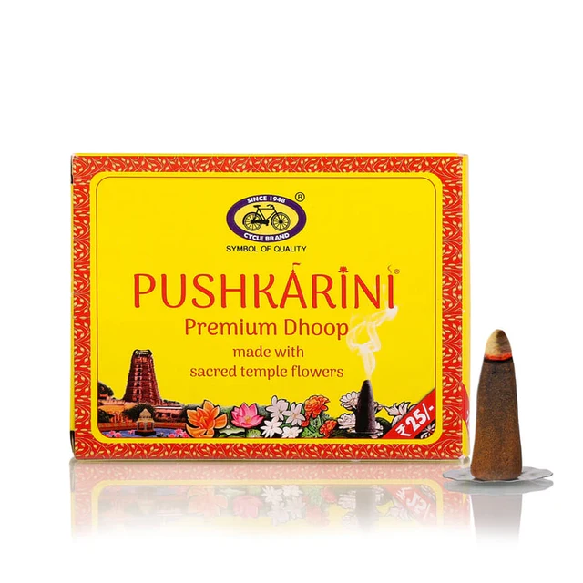 Cycle Pushkarini Solid Dhoop Made With Sacred Temple Flowers - 100g