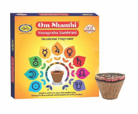 Cycle Om Shanthi Navagraha Sambrani - 10 Pcs