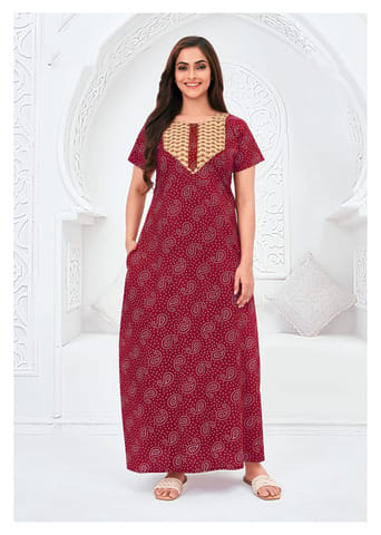 Pranjul Nighty For Women With Dupatta 2.5 Mts 620 4XL