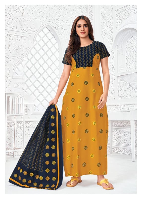 Pranjul Nighty For Women With Dupatta 2.5 Mts 702