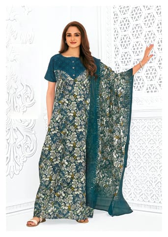 Pranjul Nighty For Women With Dupatta 2.5 Mts 708