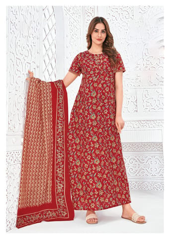 Pranjul Nighty For Women With Dupatta 2.5 Mts 715