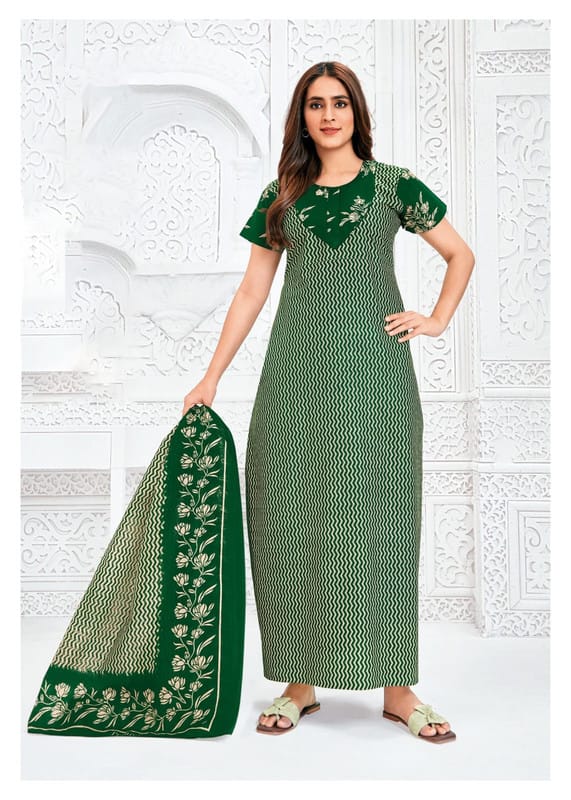 Pranjul Nighty For Women With Dupatta 2.5 Mts 716