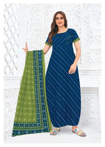 Pranjul Nighty For Women With Dupatta 2.5 Mts 717