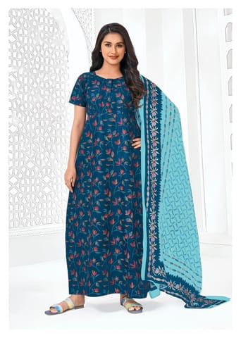 Pranjul Nighty For Women With Dupatta 2.5 Mts 721