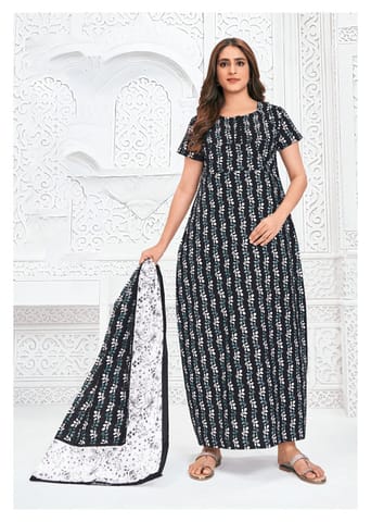 Pranjul Nighty For Women With Dupatta 2.5 Mts 727