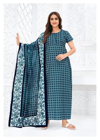 Pranjul Nighty For Women With Dupatta 2.5 Mts 732