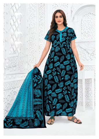 Pranjul Nighty For Women With Dupatta 2.5 Mts 741