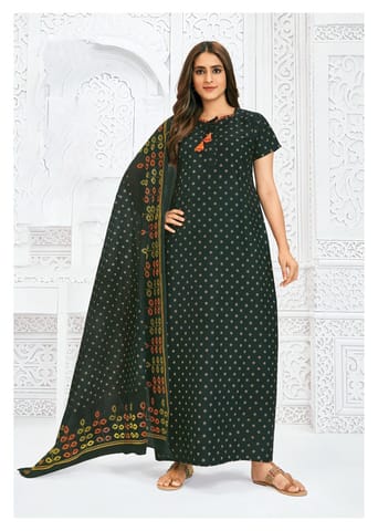 Pranjul Nighty For Women With Dupatta 2.5 Mts 748