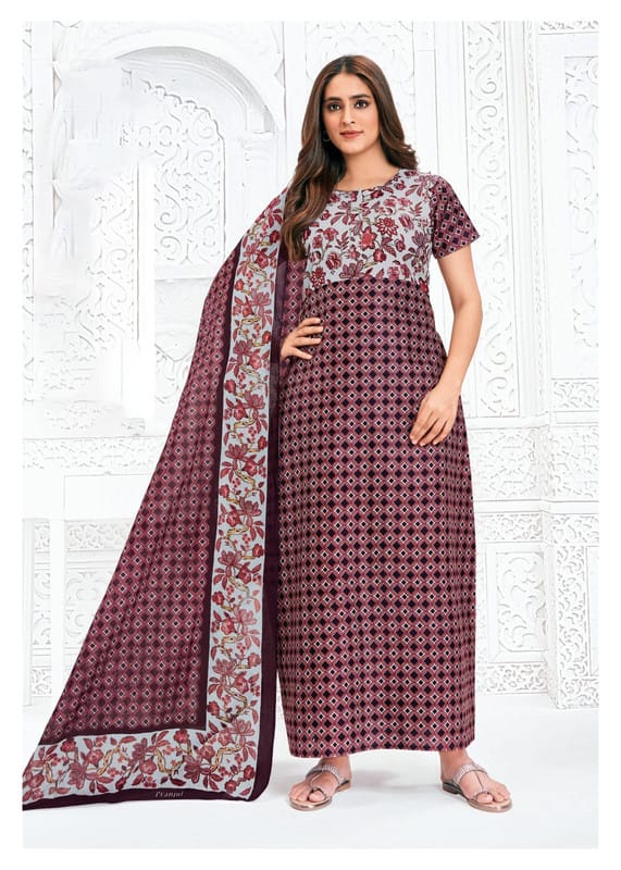 Pranjul Nighty For Women With Dupatta 2.5 Mts 750