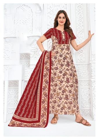 Pranjul Nighty For Women With Dupatta 2.5 Mts 755