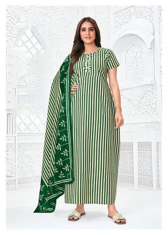 Pranjul Nighty For Women With Dupatta 2.5 Mts 756