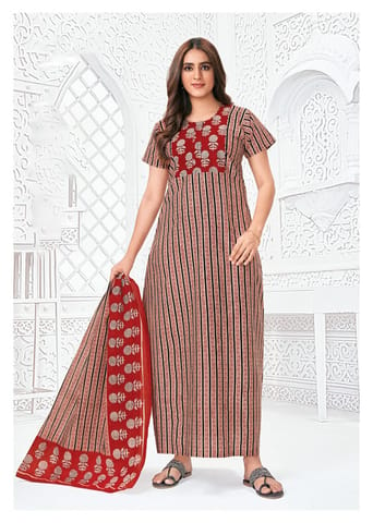 Pranjul Nighty For Women With Dupatta 2.5 Mts 757