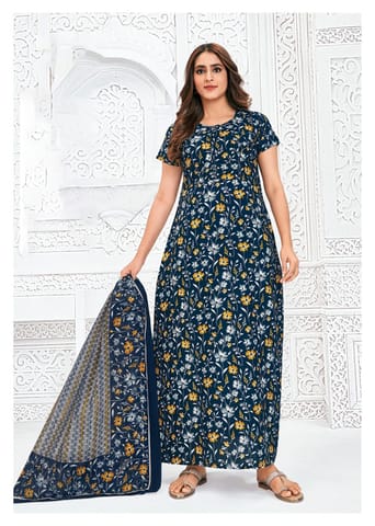 Pranjul Nighty For Women With Dupatta 2.5 Mts 759