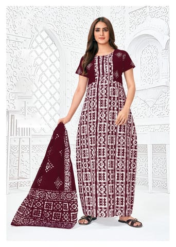 Pranjul Nighty For Women With Dupatta 2.5 Mts 760