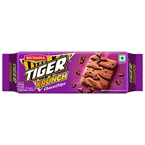 Britannia Tiger Krunch Choco Chips Biscuits 63g