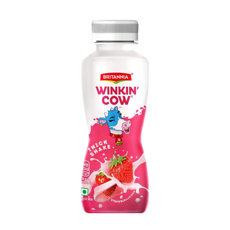 Britannia Milk Shake Winkin Cow Strawberry 180ml