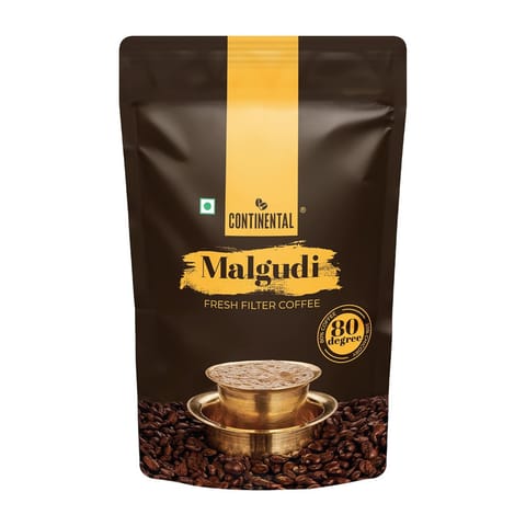 Continental Malgudi - Pouch | 80% Coffee 20% Chicory | Roast & Ground Coffee Powder | Filter Coffee Powder