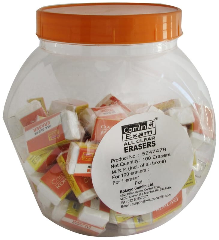 Camlin Exam All Clear Eraser Jar (100)