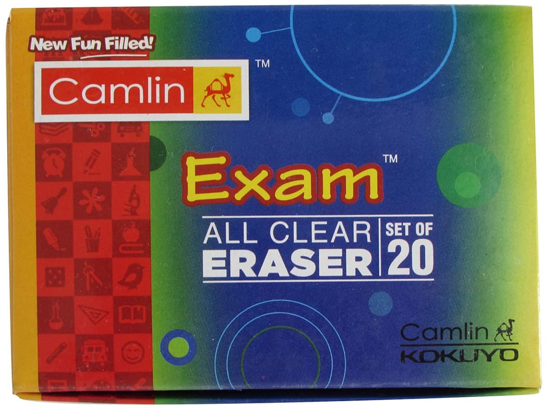 Camlin Exam All Clear Eraser Pouch Pack of 20